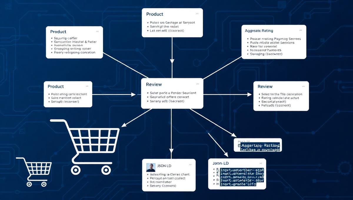 The four core types of schema markup for e-commerce and their relationships